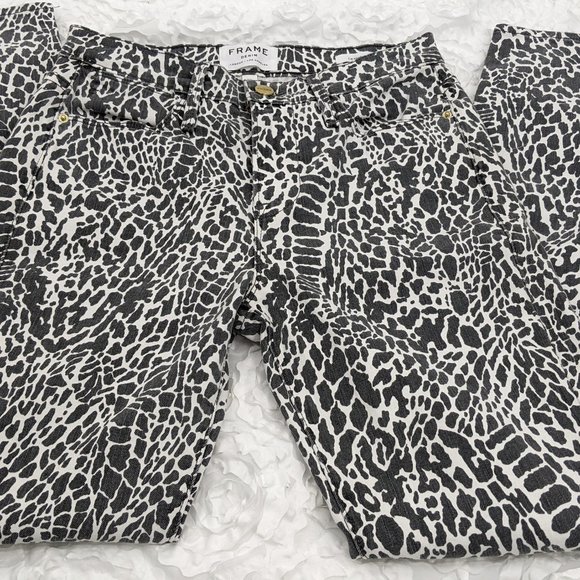 FRAME Animal print Le High Skinny pant NEW - Picture 5 of 10